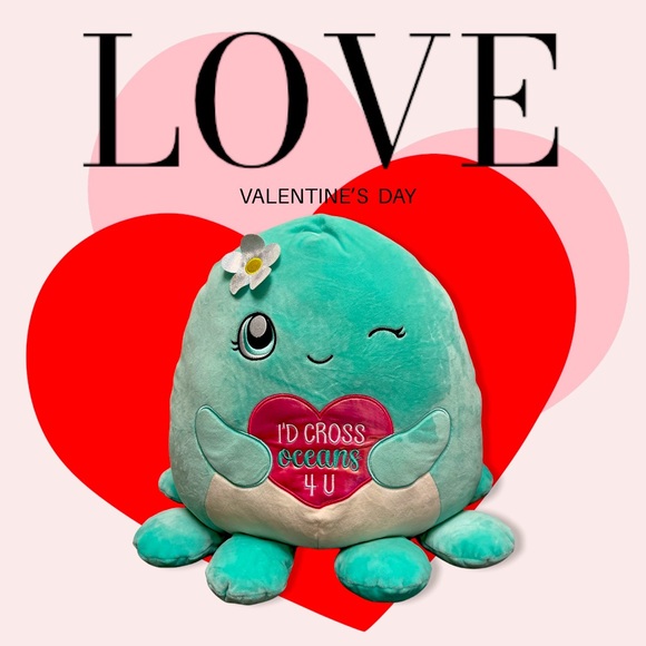 OLINA 16” “I’D CROSS OCEANS 4 U” LARGE NEW RELEASE VALENTINES SQUISHMALL… - Picture 1 of 5